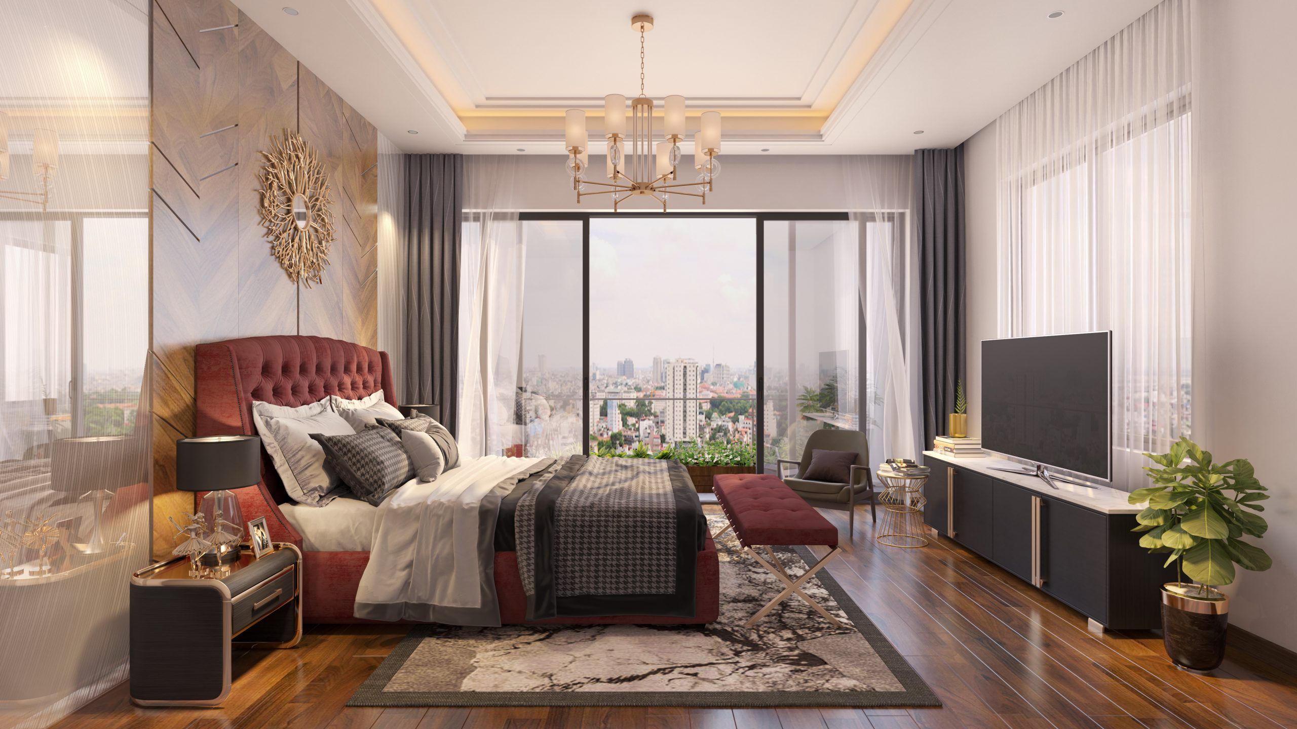 Cho thuê căn góc 2 ngủ view hồ Tây tại Sun Grand City